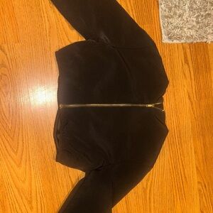 Black Cropped top with Gold Zipper (picture is back)